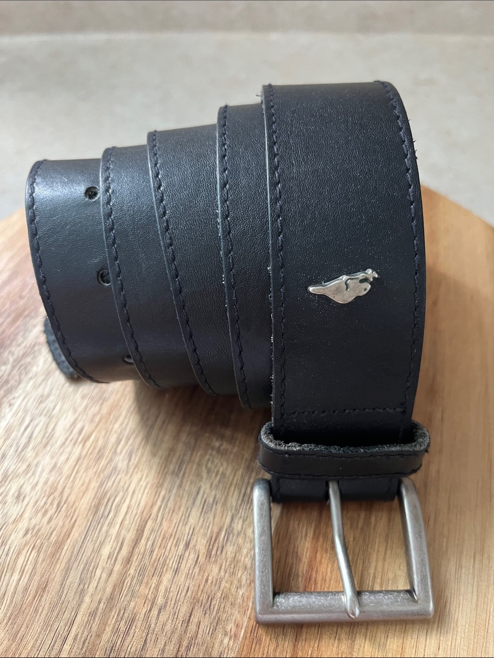 Men’s Roots73 Genius Leather Black Belt Vintage Unisex